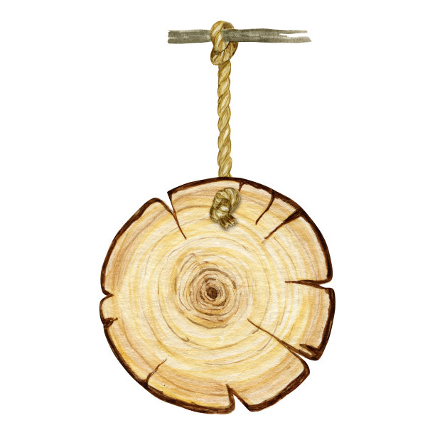 水彩木圈招牌，空空白孤立。老式的，复古的手绘木横幅，木板，木板。插图与文字空间。消息的迹象图片下载