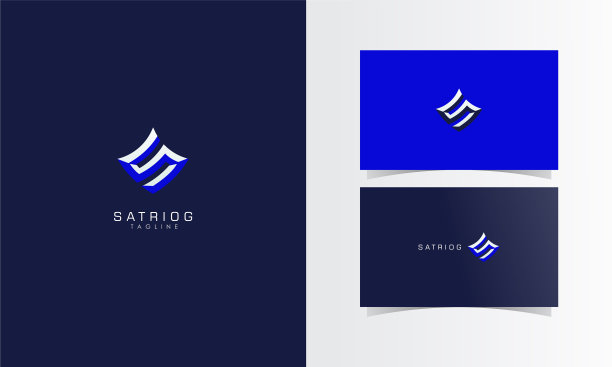 带有名片模板的抽象logo图片下载