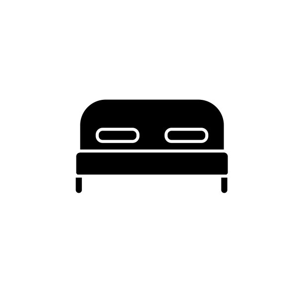 插图向量图形的床图标模板图片下载