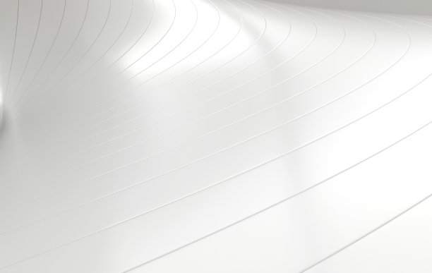 白色波浪的未来主义背景。具有景深的几何形状的科幻背景。波浪表面3d渲染插图图片下载