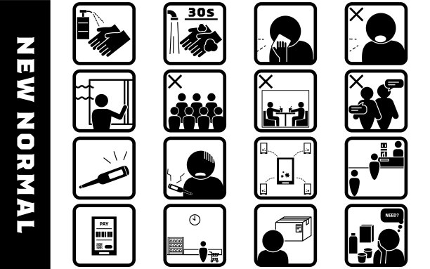 科罗娜的新生活方式图标插图集图片下载