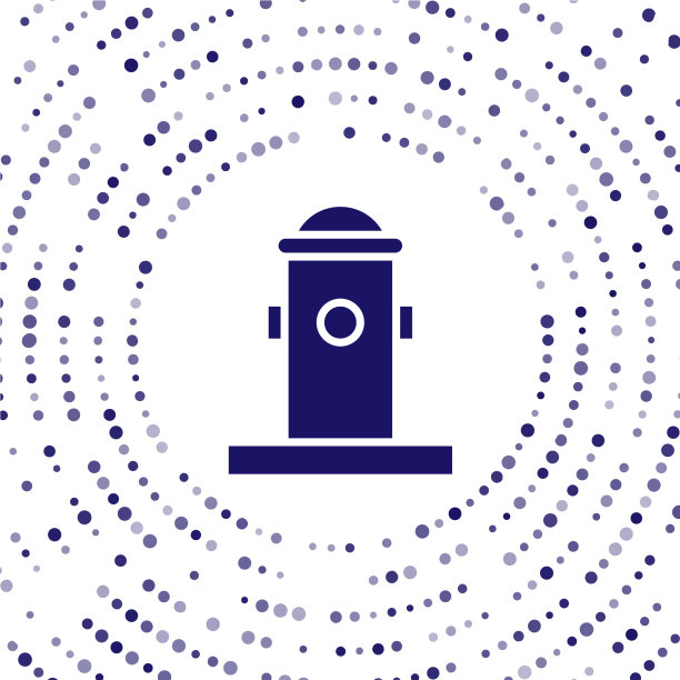 蓝色消防栓图标隔离在白色上图片下载