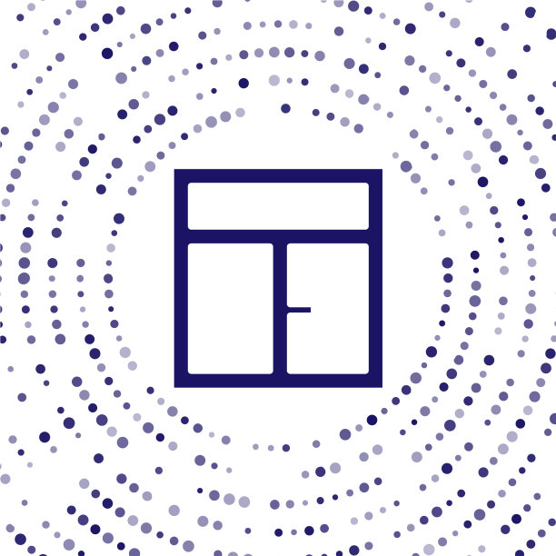 蓝色窗口的房间图标隔离在白色图片下载