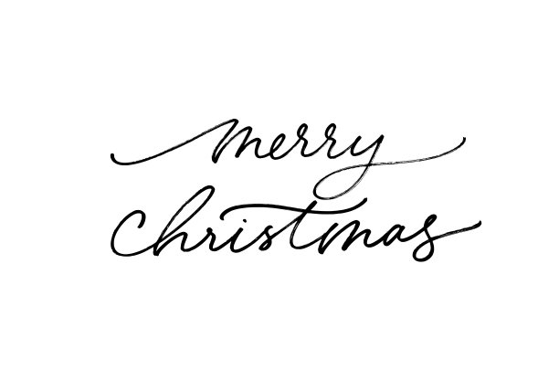 圣诞快乐矢量刷字母。手绘现代毛笔书法孤立在白色的背景。图片下载