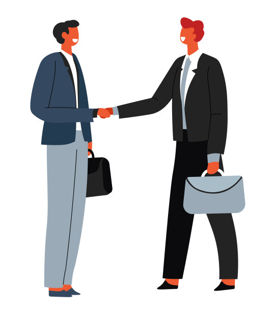 商业伙伴会见男性角色图片下载