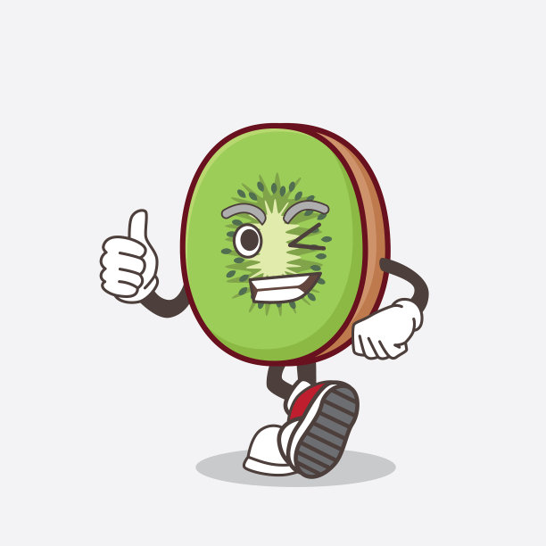 猕猴桃卡通吉祥物人物制作拇指图片下载