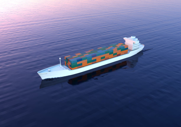 集装箱船的数字生成图像-库存照片图片下载