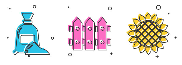 设袋面粉，花园栅栏，木和图片下载