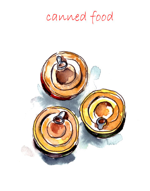 关于世界自我隔离主题的水彩画插画-必备产品图片下载