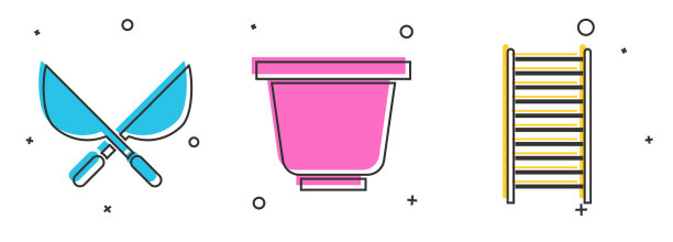 设置园艺手工剪刀和花盆图片下载