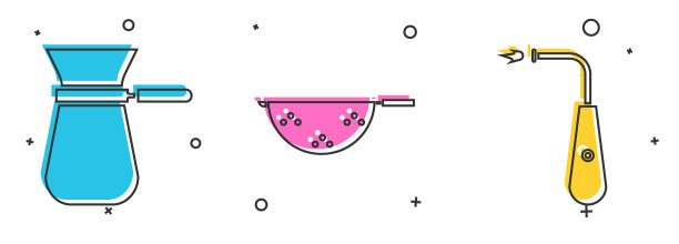 托克厨房的滤壶和长杯咖啡图片下载