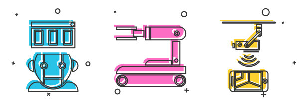 设置机器人机器人和无线控制闭路电视图片下载