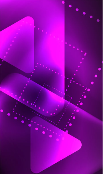 发光的霓虹灯闪亮透明抽象几何图片下载