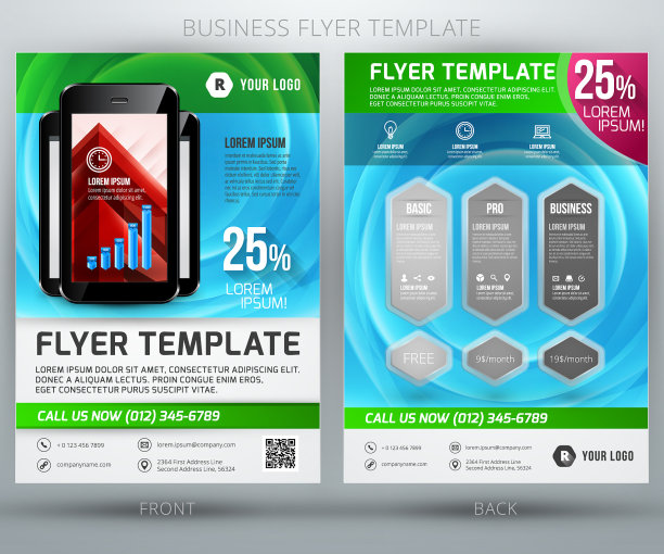 摘要商业传单宣传册模板eps10图片下载