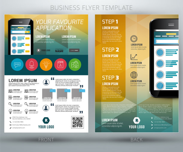 摘要商业传单宣传册模板eps10图片下载