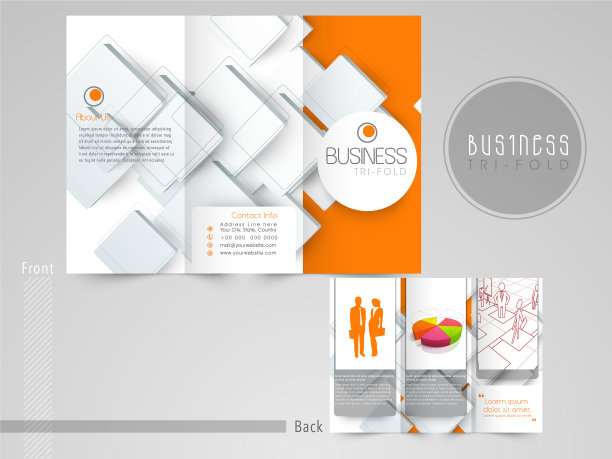 专业的三页宣传册，目录和传单图片下载