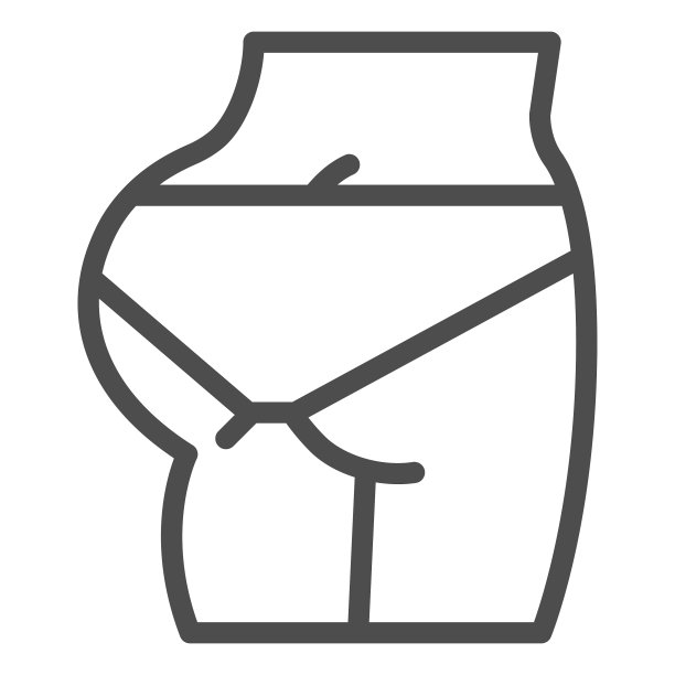 适合臀部线条和固体图标女性健身模型图片下载