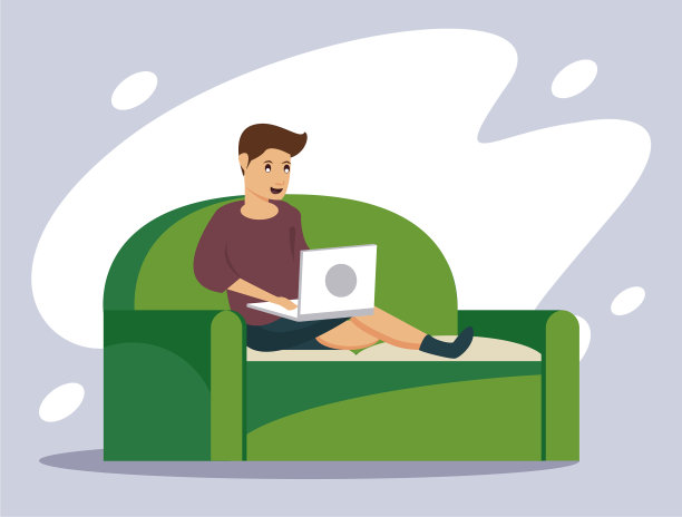 在家里用笔记本电脑工作的人图片下载