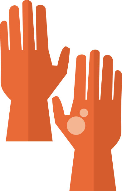 橡胶手套平风格图标图片下载