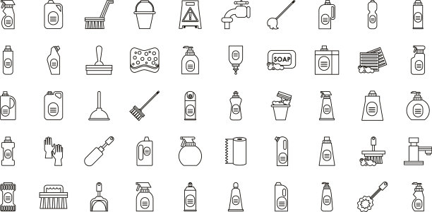 捆绑消毒剂设置图标图片下载