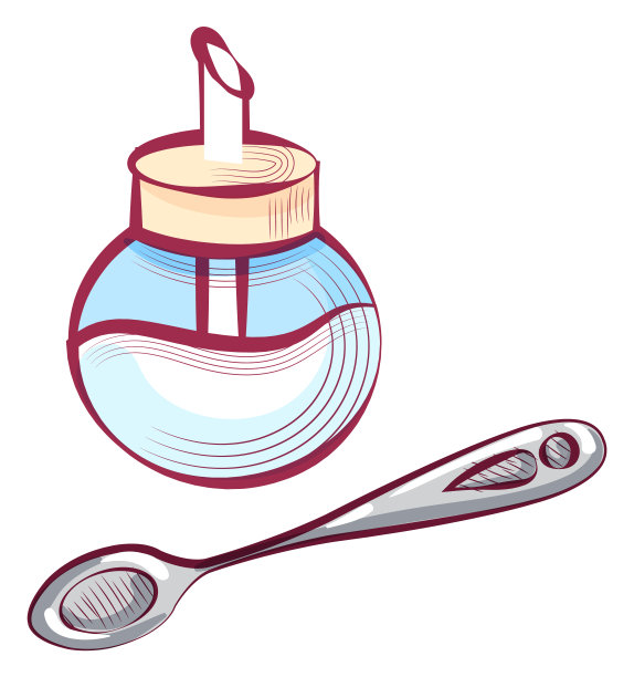 容器与糖和勺茶匙矢量图片下载