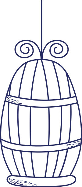 笼子为鸟宠物卡通孤立图标设计图片下载