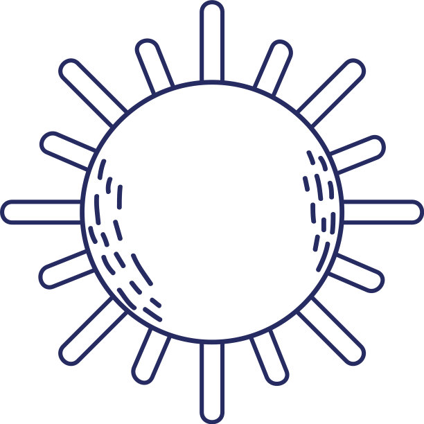 夏季卡通太阳图标设计图片下载