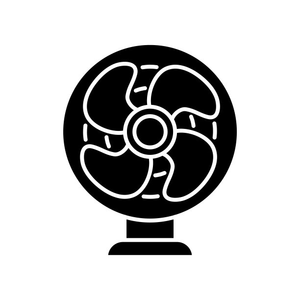 表扇黑色字形图标图片下载