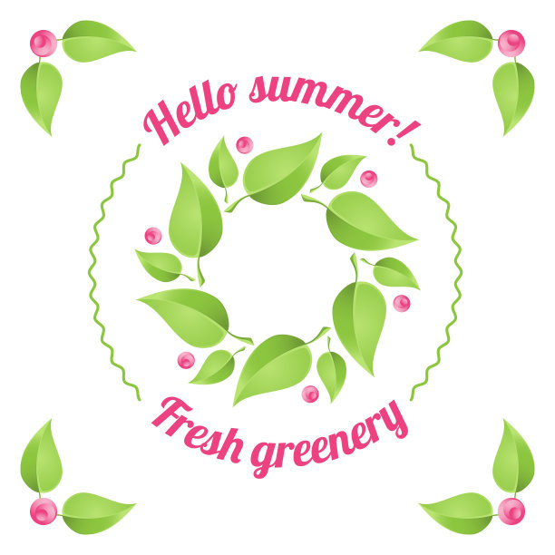 夏季设计模板用新鲜的绿叶图片下载