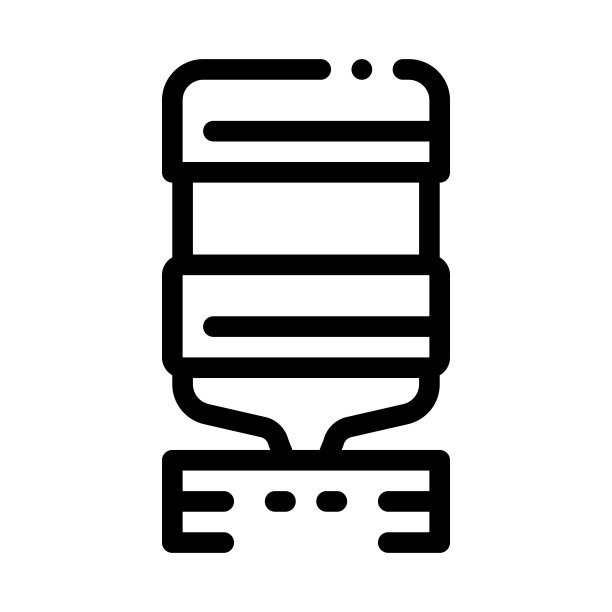 办公室水冷却器图标矢量大纲插图图片下载