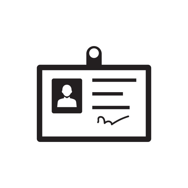 Id卡图标黑色矢量插图图片下载
