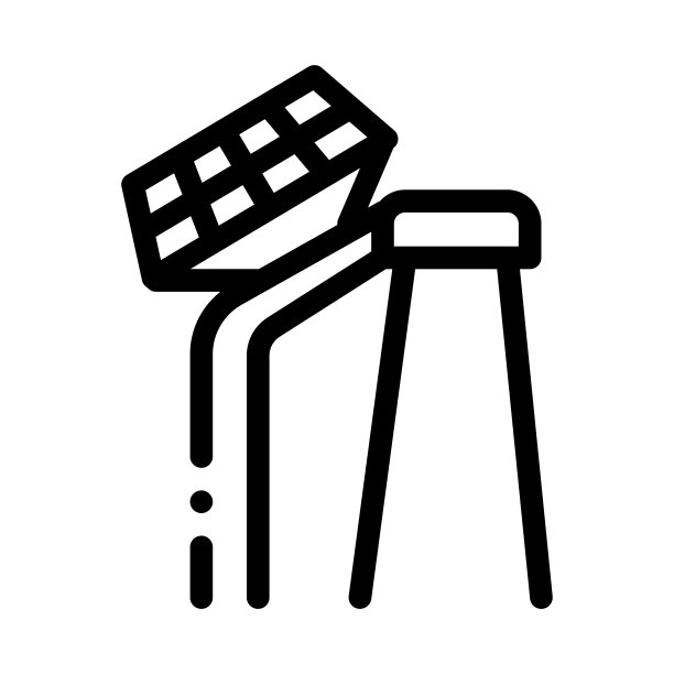智慧城市太阳能电池图标矢量轮廓插图图片下载