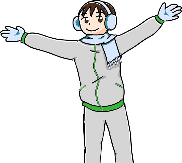 无线电体操男孩冬季图片下载