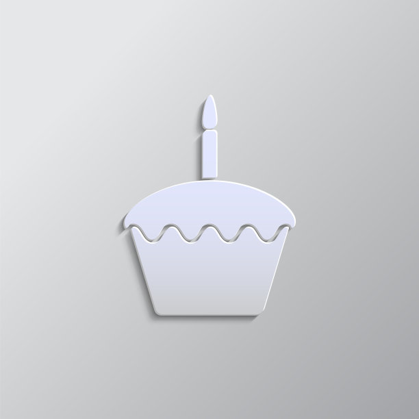 生日蛋糕流行艺术风格矢量图标矢量插图。生日快乐。三支蜡烛的生日蛋糕。矢量波普艺术风格矢量图标图片下载