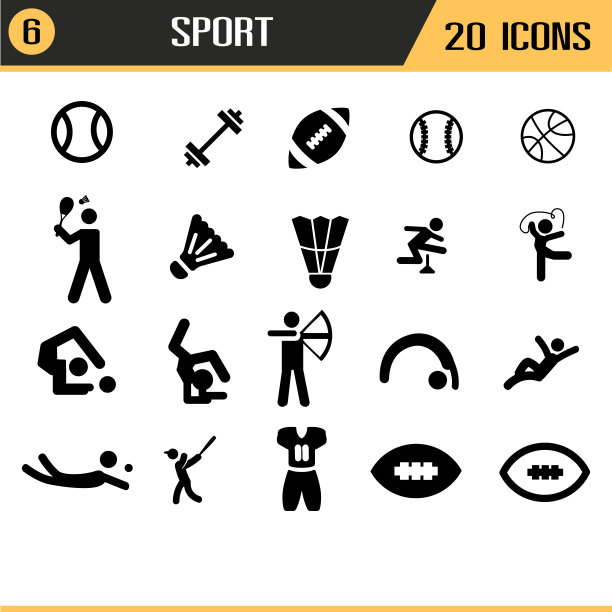 收集矢量图标的运动。图片下载