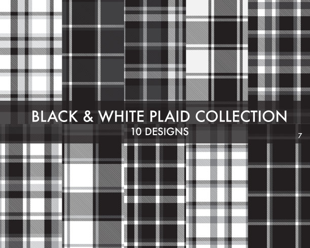 黑白格子格子无缝图案图片下载