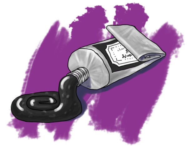 老式的拉制管与黑色膏图片下载