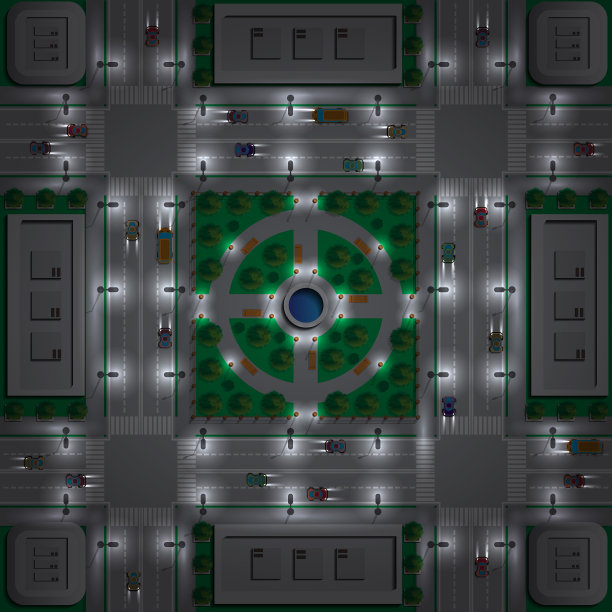 夜市与风景公园图片下载