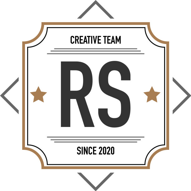 首字母rs在优雅的盒子标志设计图片下载