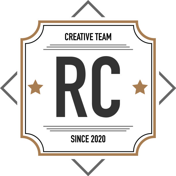 首字母rc在优雅的盒子标志设计图片下载
