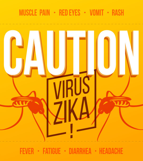 寨卡病毒海报概念。警告警告寨卡病毒疾病。矢量图图片下载
