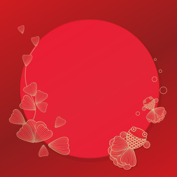 矢量设计的金鱼和图案。图片下载