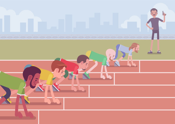 男运动员为比赛做好准备图片下载