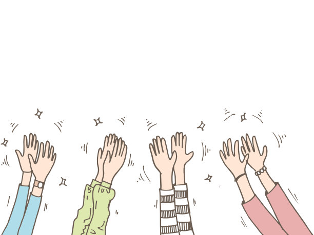 手绘素描风格的人的手鼓掌鼓掌。掌声，竖起大拇指的手势涂鸦风格，矢量图。图片下载
