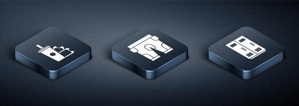 设置等长美式足球票和纸玻璃苏打水与饮用吸管，储物柜或更衣室的足球，篮球队或工人和美式足球短裤图标。向量图片下载