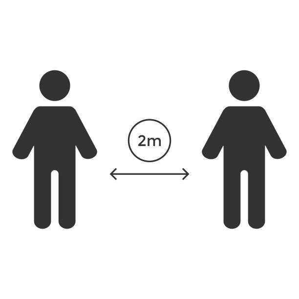 社交距离图标矢量设计。图片下载