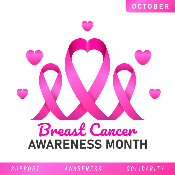世界乳腺癌海报。网页横幅。乳腺癌意识粉红丝带。图片下载