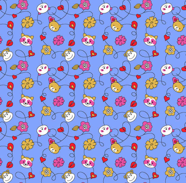 柔软可爱的复活节背景与复活节彩蛋和春天早午餐。东方装饰无缝图案。图片下载