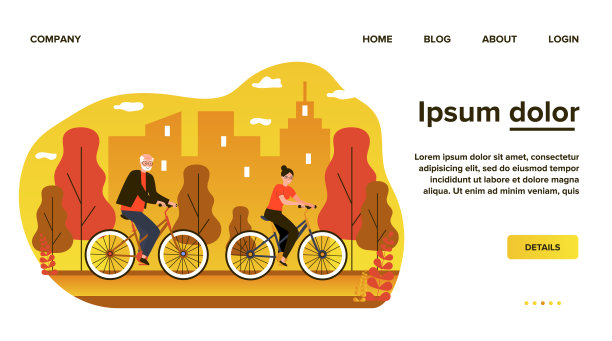 快乐的老夫妇骑自行车图片下载