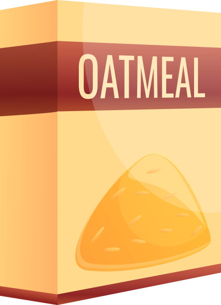 燕麦片包装图标卡通风格图片下载